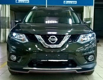 5 999 р. Накладка на передний бампер АвтоКрат Nissan X-trail 3 T32 рестайлинг (2017-2022) (Неокрашенная)  с доставкой в г. Таганрог. Увеличить фотографию 2