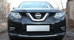 1 469 р. Сетка на бампер Russtal (черная)  Nissan X-trail  3 T32 (2017-2022) рестайлинг  с доставкой в г. Таганрог. Увеличить фотографию 1