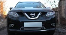 1 569 р. Сетка (под парктроник) на бампер Russtal (хром) Nissan X-trail 3 T32 рестайлинг (2017-2022)  с доставкой в г. Таганрог. Увеличить фотографию 2