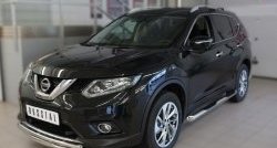 16 599 р. Защита переднего бампера (2 трубыØ63 и 42 мм, нержавейка) SLITKOFF  Nissan X-trail  3 T32 (2013-2018) дорестайлинг  с доставкой в г. Таганрог. Увеличить фотографию 4