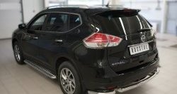 15 999 р. Одинарная защита заднего бампера из трёх труб диаметром 63 мм SLITKOFF Nissan X-trail 3 T32 рестайлинг (2017-2022)  с доставкой в г. Таганрог. Увеличить фотографию 4