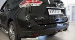 15 599 р. Защита заднего бампера (Ø63 мм уголки, нержавейка) SLITKOFF Nissan X-trail 3 T32 рестайлинг (2017-2022)  с доставкой в г. Таганрог. Увеличить фотографию 2