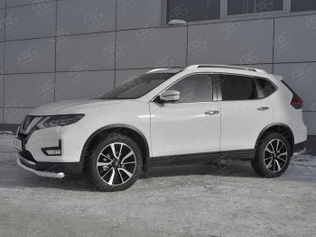 14 349 р. Защита переднего бампера (Ø63 мм, нержавейка) SLITKOFF  Nissan X-trail  3 T32 (2013-2018) дорестайлинг  с доставкой в г. Таганрог. Увеличить фотографию 2