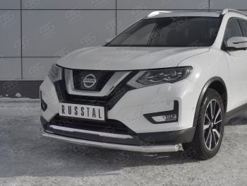 14 349 р. Защита переднего бампера (Ø63 мм, нержавейка) SLITKOFF  Nissan X-trail  3 T32 (2013-2018) дорестайлинг  с доставкой в г. Таганрог. Увеличить фотографию 4