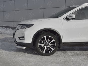 17 949 р. Защита переднего бампера (Ø63 и 42 мм)  Nissan X-trail  3 T32 (2013-2018) дорестайлинг  с доставкой в г. Таганрог. Увеличить фотографию 3