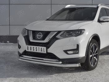 17 949 р. Защита переднего бампера (Ø63 и 42 мм)  Nissan X-trail  3 T32 (2013-2018) дорестайлинг  с доставкой в г. Таганрог. Увеличить фотографию 4