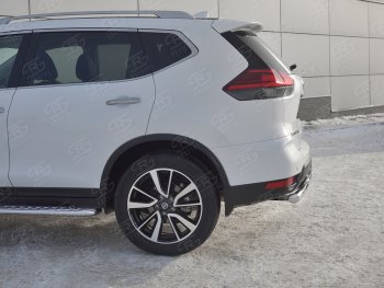 18 449 р. Защита заднего бампера (Ø63 и 42 мм , нержавейка) RUSSTAL Nissan X-trail 3 T32 рестайлинг (2017-2022)  с доставкой в г. Таганрог. Увеличить фотографию 3