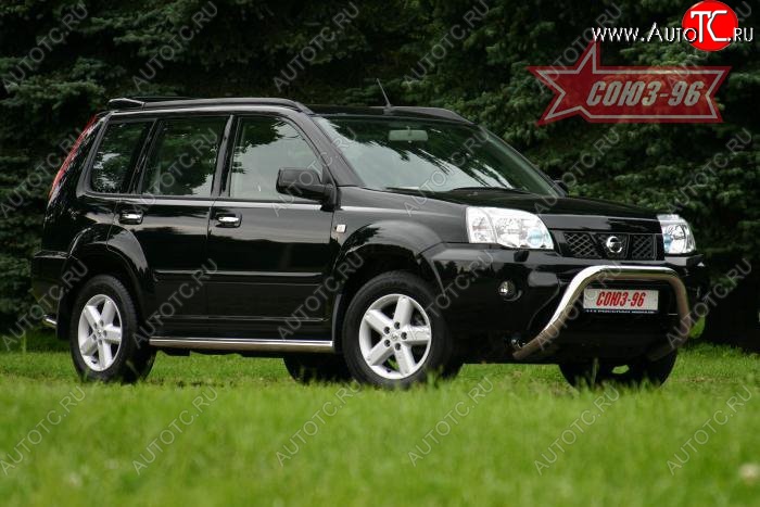 18 224 р. Защита переднего бампера Souz-96 (d76) Nissan X-trail 1 T30 дорестайлинг (2000-2003)  с доставкой в г. Таганрог