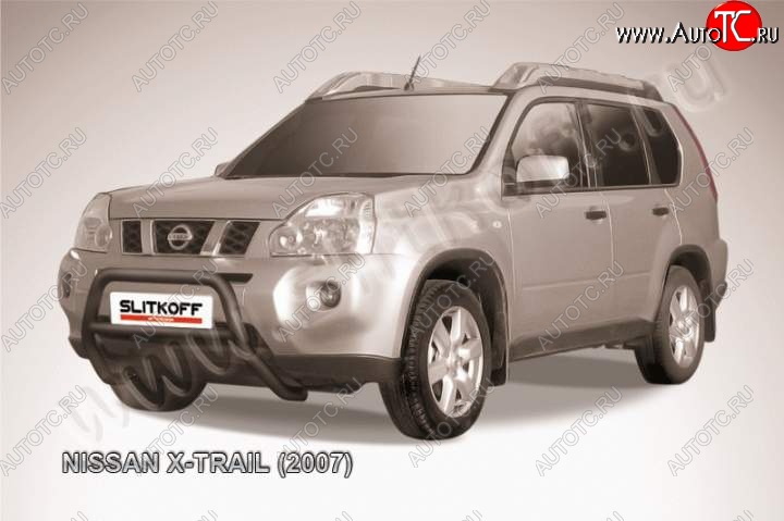 18 999 р. Кенгурятник d57 низкий  Nissan X-trail  2 T31 (2007-2011) дорестайлинг (Цвет: серебристый)  с доставкой в г. Таганрог