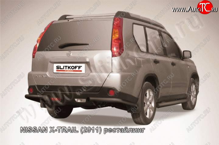 6 399 р. Уголки d57  Nissan X-trail  2 T31 (2007-2011) дорестайлинг (Цвет: серебристый)  с доставкой в г. Таганрог