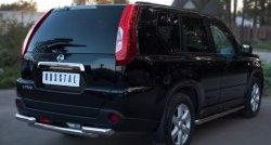 16 599 р. Защита заднего бампера (2 трубы Ø63, нержавейка) SLITKOFF  Nissan X-trail  2 T31 (2010-2015) рестайлинг  с доставкой в г. Таганрог. Увеличить фотографию 4