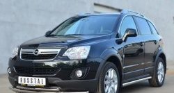 16 949 р. Защита переднего бампера (2 трубыØ63 и 42 мм, нержавейка) SLITKOFF  Opel Antara (2010-2015) рестайлинг  с доставкой в г. Таганрог. Увеличить фотографию 4