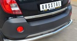 18 599 р. Одинарная защита заднего бампера из трубы диаметром 63 мм SLITKOFF  Opel Antara (2010-2015) рестайлинг  с доставкой в г. Таганрог. Увеличить фотографию 2