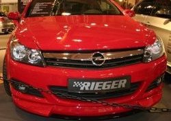 5 699 р. Накладка на передний бампер Rieger Opel Astra H GTC хэтчбек 3 дв. дорестайлинг (2004-2006) (Неокрашенная)  с доставкой в г. Таганрог. Увеличить фотографию 3