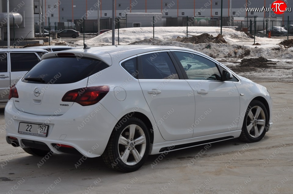 5 499 р. Пороги накладки RIEGER Opel Astra J хэтчбек 5 дв.  рестайлинг (2012-2017) (Неокрашенные)  с доставкой в г. Таганрог