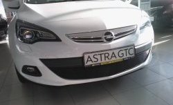 1 469 р. Сетка на бампер GTC Russtal (черная) Opel Astra J хэтчбек 5 дв. дорестайлинг (2009-2012)  с доставкой в г. Таганрог. Увеличить фотографию 4