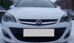 1 469 р. Сетка на бампер Russtal (черная)  Opel Astra  J (2012-2017) хэтчбек 5 дв.  рестайлинг  с доставкой в г. Таганрог. Увеличить фотографию 1