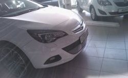 1 539 р. Сетка на бампер GTC Russtal (хром)  Opel Astra  J (2009-2012) хэтчбек 5 дв. дорестайлинг  с доставкой в г. Таганрог. Увеличить фотографию 2