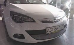 1 539 р. Сетка на бампер GTC Russtal (хром)  Opel Astra  J (2009-2012) хэтчбек 5 дв. дорестайлинг  с доставкой в г. Таганрог. Увеличить фотографию 3