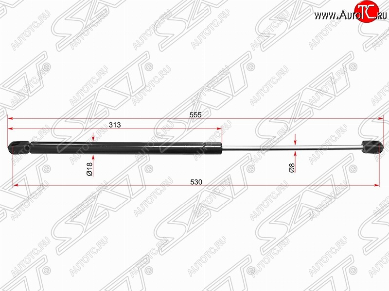 579 р. Газовый упор крышки багажника SAT  Opel Astra  G (1998-2005) седан  с доставкой в г. Таганрог