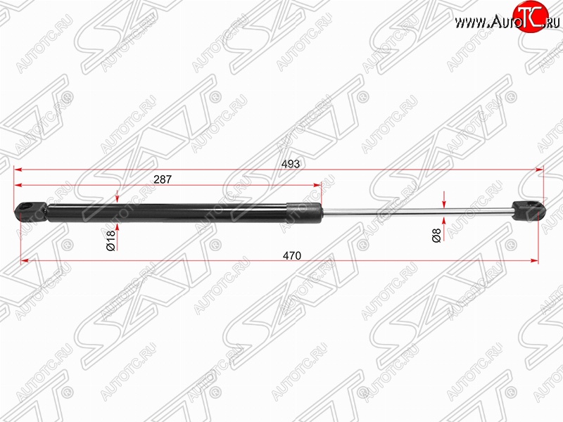 659 р. Газовый упор крышки багажника SAT  Opel Corsa  C (2000-2006)  с доставкой в г. Таганрог