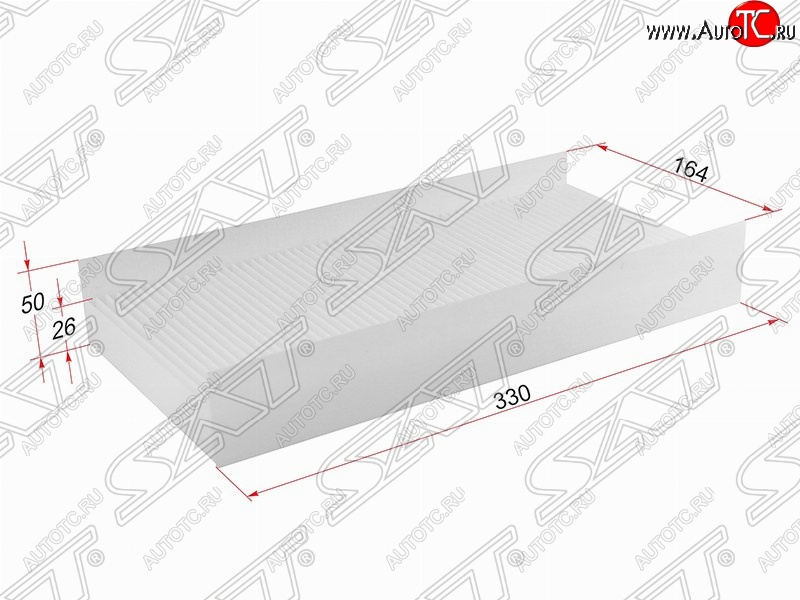 266 р. Фильтр салонный SAT (330х164х50/26 mm)  Opel Corsa  C - Vectra  C  с доставкой в г. Таганрог