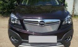 1 539 р. Нижняя сетка на бампер Russtal (хром) Opel Mokka  дорестайлинг (2012-2016)  с доставкой в г. Таганрог. Увеличить фотографию 2