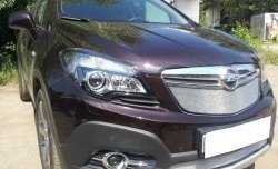 Нижняя сетка на бампер Russtal (хром) Opel (Опель) Mokka (Мока) (2012-2016)  дорестайлинг