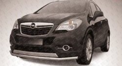 12 299 р. Защита переднего бампера из длинной трубы диаметром 57 мм Slitkoff  Opel Mokka (2012-2016)  дорестайлинг (Цвет: нержавеющая полированная сталь)  с доставкой в г. Таганрог. Увеличить фотографию 1