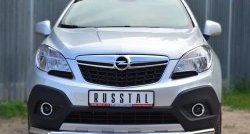 15 549 р. Одинарная защита переднего бампера диаметром 63 мм SLITKOFF  Opel Mokka (2012-2016)  дорестайлинг  с доставкой в г. Таганрог. Увеличить фотографию 1