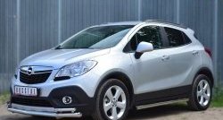 13 849 р. Защита порогов из круглой трубы диаметром 63 мм Russtal Opel Mokka  дорестайлинг (2012-2016) (Защита порогов с со скосами на торцах (вариант 1))  с доставкой в г. Таганрог. Увеличить фотографию 8