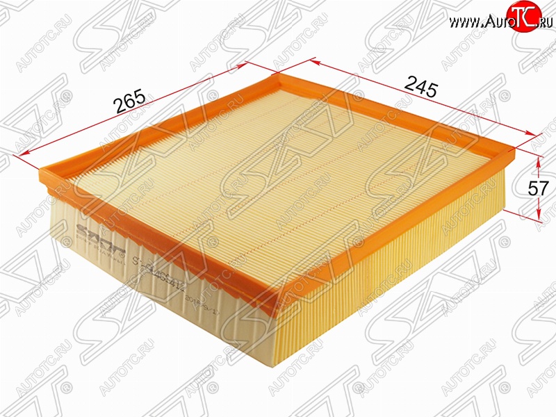 639 р. Фильтр воздушный двигателя SAT (265х245х57 mm)  Opel Omega  B (1994-2004) седан, универсал  с доставкой в г. Таганрог