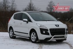 13 319 р. Защита переднего бампера Souz-96 (d60/42) Peugeot 3008 дорестайлинг (2009-2013)  с доставкой в г. Таганрог. Увеличить фотографию 2