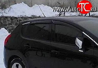 999 р. Комплект дефлекторов окон (ветровиков) 4 шт. Russtal Peugeot 3008 дорестайлинг (2009-2013)  с доставкой в г. Таганрог