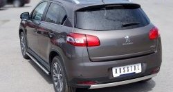 14 999 р. Защита заднего бампера (Ø75x42 мм, нержавейка) Russtal Peugeot 4008 (2012-2017)  с доставкой в г. Таганрог. Увеличить фотографию 4