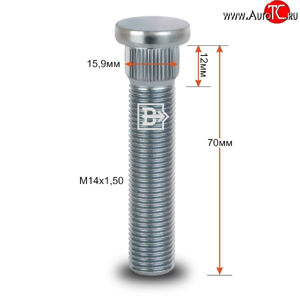 282 р. Забивная шпилька 58 мм ступицы Вектор M14 1.5 58 Audi A4 B5 8D5 универсал 2-ой рестайлинг (1999-2001)