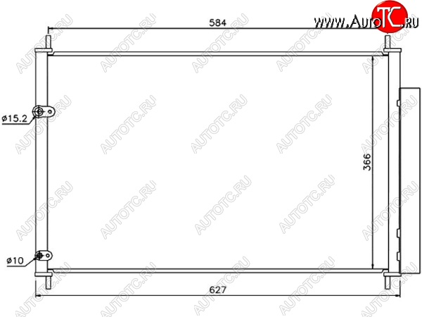 6 349 р. Радиатор кондиционера SAT  Pontiac Vibe AZE, Toyota Vibe (AZE)  с доставкой в г. Таганрог