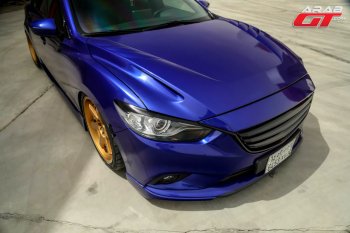 47 899 р. Капот пластиковый (с прорезаными жабрами) SkyActivSport MV-Tuning  Mazda 6  GJ (2012-2024) дорестайлинг седан, дорестайлинг универсал, 1 рестайлинг универсал, 1-ый рестайлинг седан, 2-ой рестайлинг седан, 2-ой рестайлинг универсал (Неокрашенный)  с доставкой в г. Таганрог. Увеличить фотографию 3