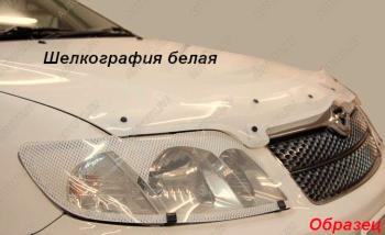 2 369 р. Дефлектор капота CA-Plastiс  Mitsubishi Airtek (2001-2008) (серия Шелкография белая)  с доставкой в г. Таганрог. Увеличить фотографию 1