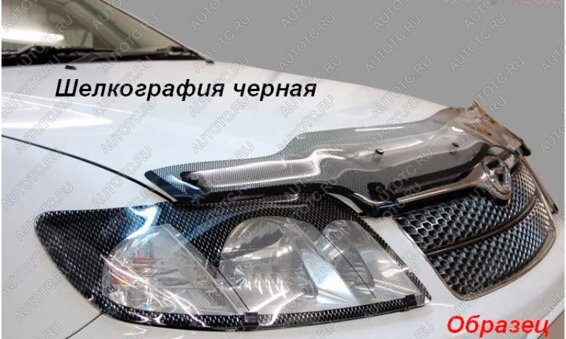 2 289 р. Дефлектор капота CA-Plastiс  Mitsubishi ASX (2010-2020) дорестайлинг, 1-ый рестайлинг, 2-ой рестайлинг (серия Шелкография черная)  с доставкой в г. Таганрог