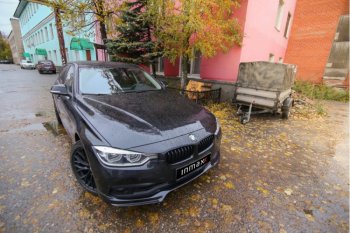 12 999 р. Юбка переднего бампера (Sport,Luxury, SE) INMAX  BMW 3 серия ( F30,  F31) (2015-2018) седан рестайлинг, универсал рестайлинг (неокрашенная)  с доставкой в г. Таганрог. Увеличить фотографию 2