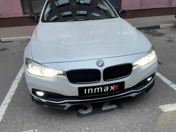 12 999 р. Юбка переднего бампера (Sport,Luxury, SE) INMAX  BMW 3 серия ( F30,  F31) (2015-2018) седан рестайлинг, универсал рестайлинг (неокрашенная)  с доставкой в г. Таганрог. Увеличить фотографию 1