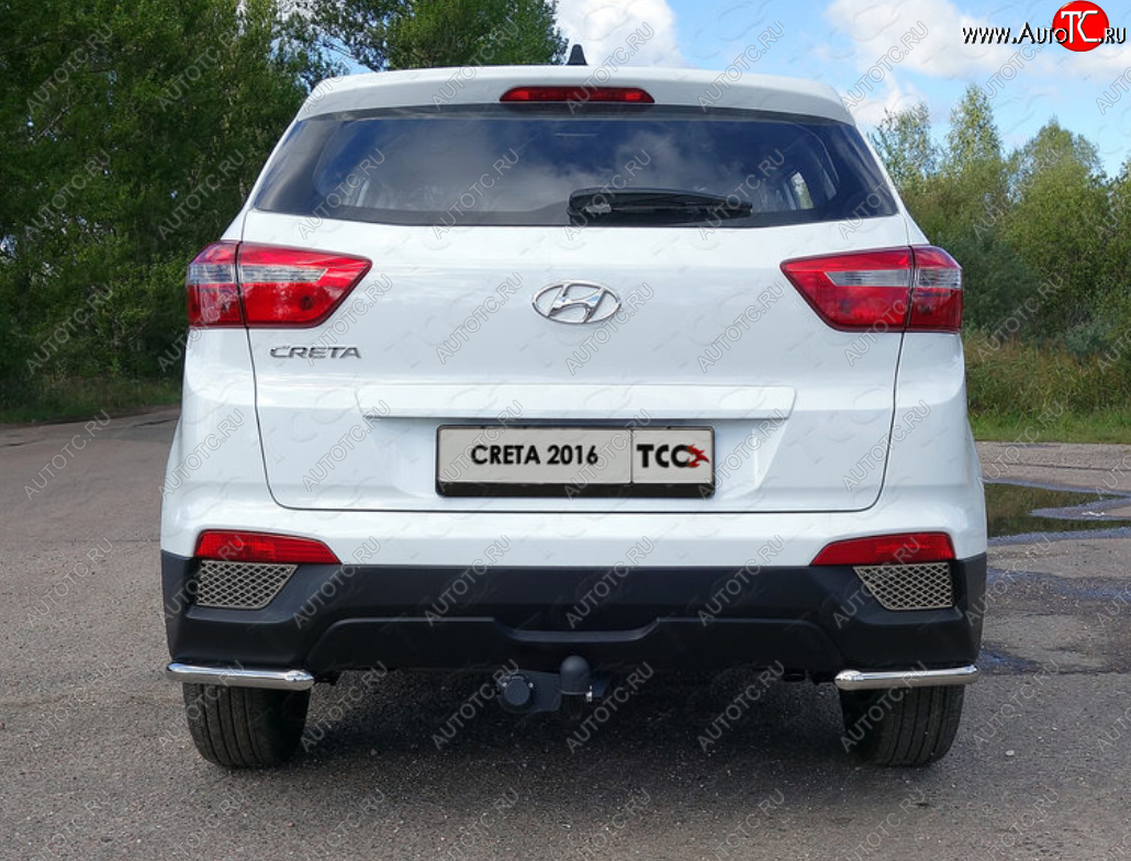 12 299 р. Защита заднего бампера (уголки, d42,4 мм) TCC  Hyundai Creta  GS (2015-2021) дорестайлинг, рестайлинг  с доставкой в г. Таганрог