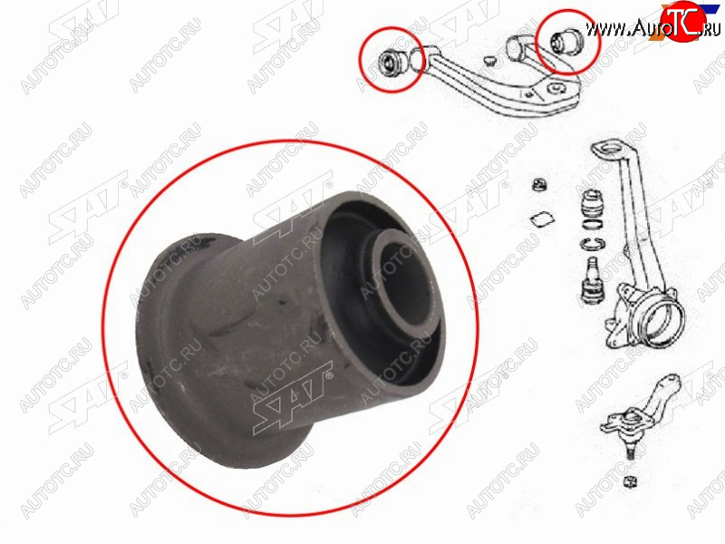 2 199 р. Сайлентблок верхнего переднего рычага FR SAT  Toyota Hilux Surf  N180 - Land Cruiser Prado  J90  с доставкой в г. Таганрог