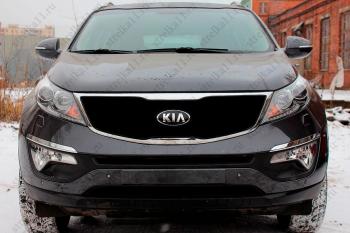 Зимняя заглушка решетки радиатора (низ) Стрелка11  KIA (КИА) Sportage (Спортаж)  3 SL (2010-2016) 3 SL дорестайлинг, рестайлинг ()