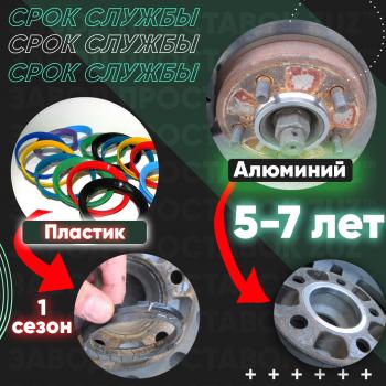 1 349 р. Алюминиевое центровочное кольцо (4 шт) 59.6 x 72.6 ЗУЗ    с доставкой в г. Таганрог. Увеличить фотографию 3