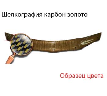 2 169 р. Дефлектор капота CA-Plastiс  Лада Гранта  2190 (2011-2017) седан дорестайлинг (серия Шелкография карбон золото)  с доставкой в г. Таганрог. Увеличить фотографию 1