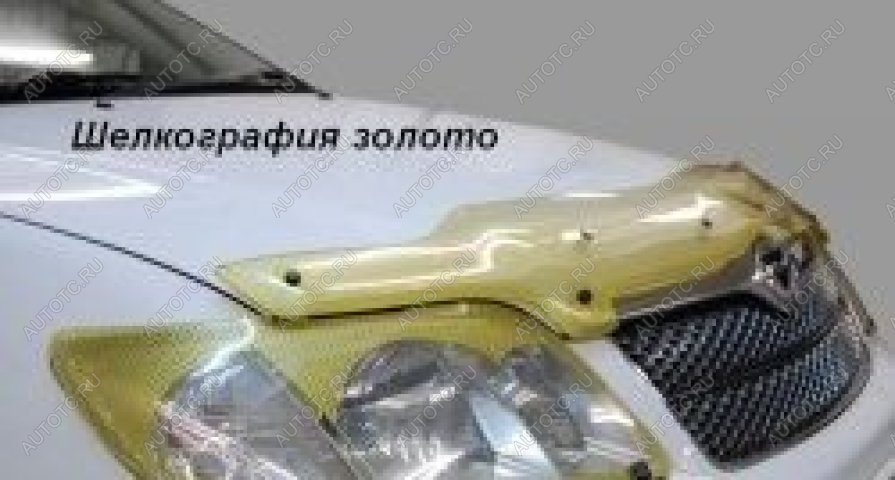 2 289 р.  Дефлектор капота CA-Plastiс  Chevrolet Cruze  J300 (2009-2015) седан дорестайлинг, седан рестайлинг (серия Шелкография золото)  с доставкой в г. Таганрог