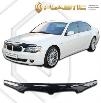 2 159 р. Дефлектор капота CA-Plastic BMW 7 серия E65,E66, E67, E68 рестайлинг, седан (2005-2008) (classic черный, без надписи)  с доставкой в г. Таганрог. Увеличить фотографию 1