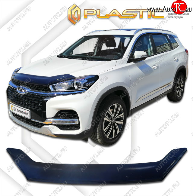 2 099 р. Дефлектор капота CA-Plastic  Chery Tiggo 8  (T18) (2018-2022) дорестайлинг (classic черный, без надписи)  с доставкой в г. Таганрог